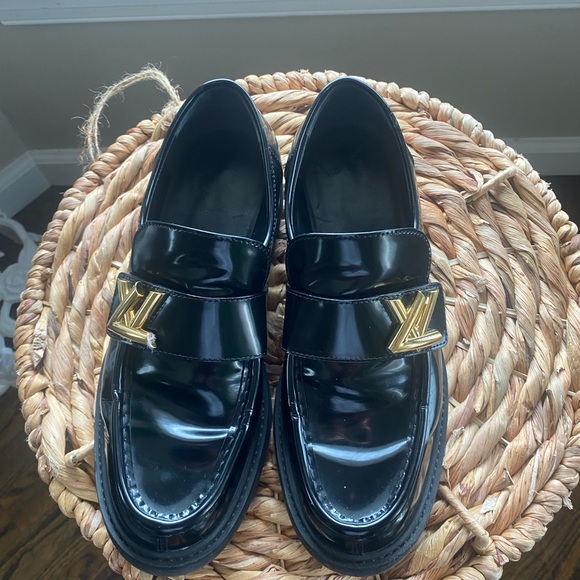 Louis Vuitton loafers black size 8 - Picture 1 of 4